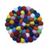 10cm Felt Ball Tea Coaster Round