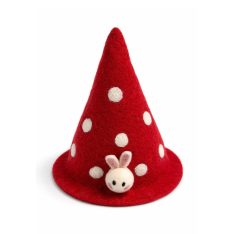 Crimson Bunny Felt Hat