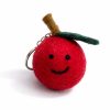 Felt Cherry Keychain