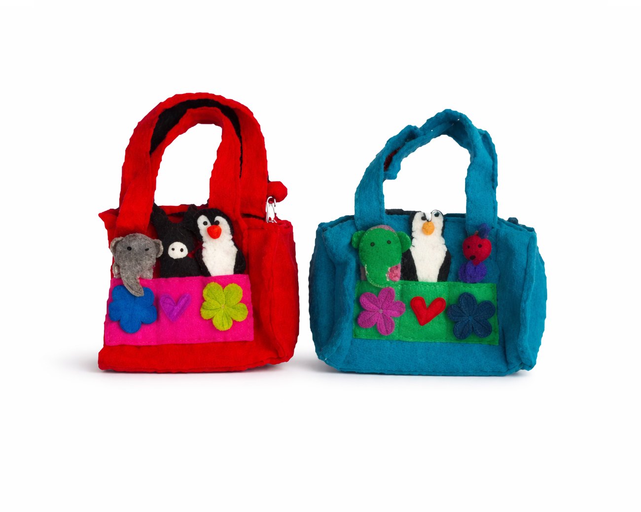 Felt Finger Puppet Bag Round